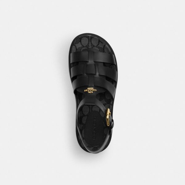 Coach Outlet Lucy Lug Sole Sandal In Signature Jacquard - Preorder
