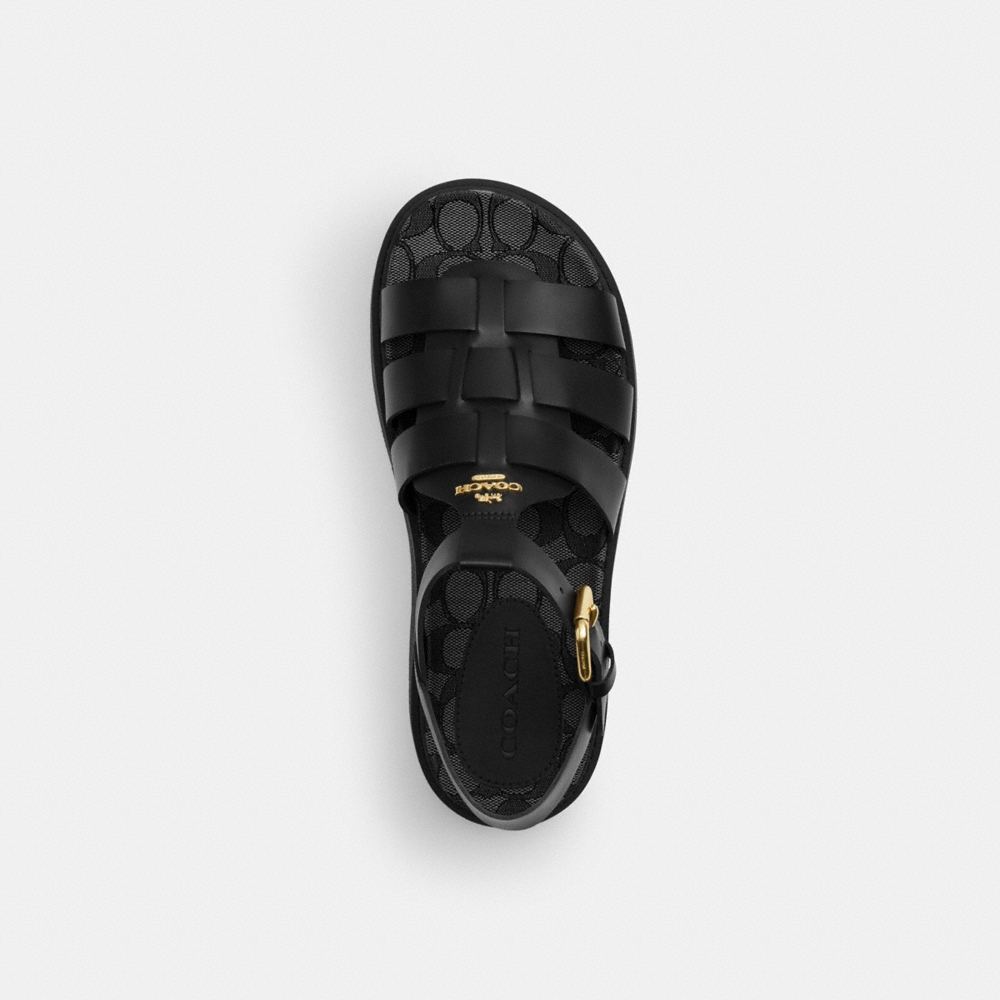 Coach Outlet Lucy Lug Sole Sandal In Signature Jacquard - Preorder