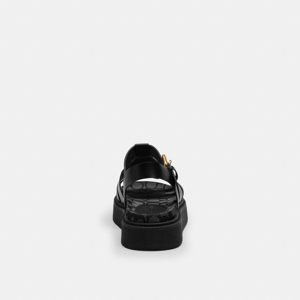 Coach Outlet Lucy Lug Sole Sandal In Signature Jacquard - Preorder