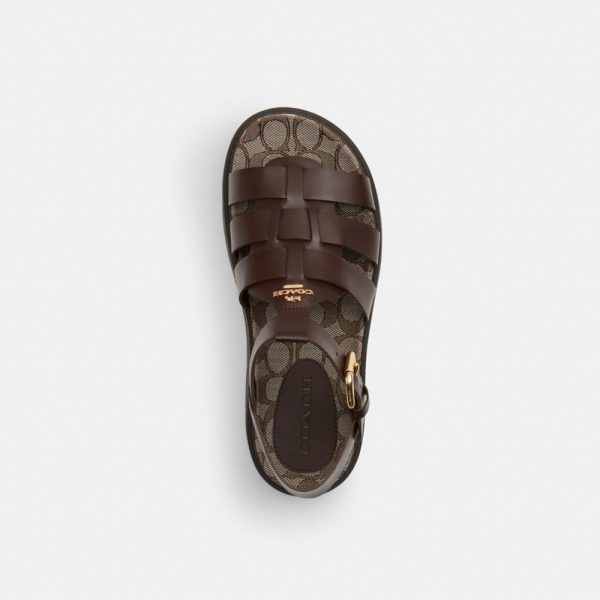 Coach Outlet Lucy Lug Sole Sandal In Signature Jacquard - Preorder