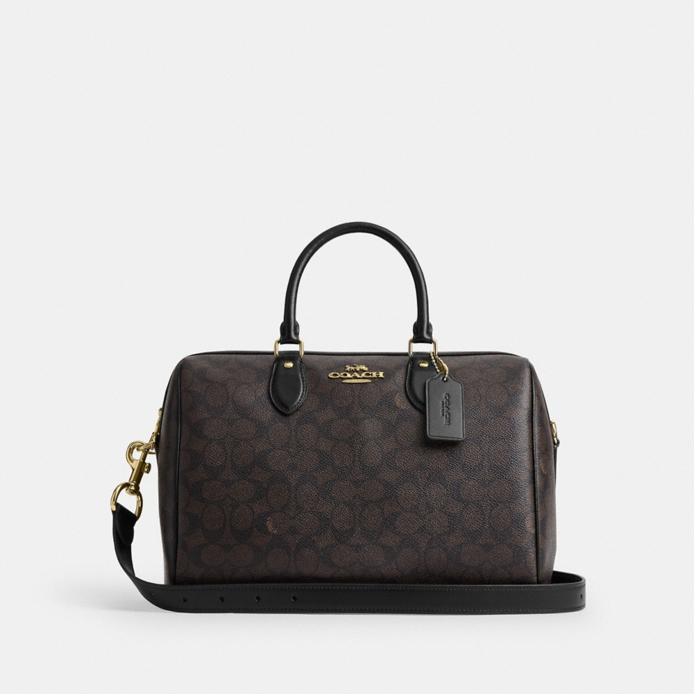 Coach Outlet Rowan Large Satchel Bag In Signature Canvas - Preorder
