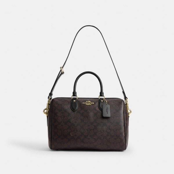 Coach Outlet Rowan Large Satchel Bag In Signature Canvas - Preorder