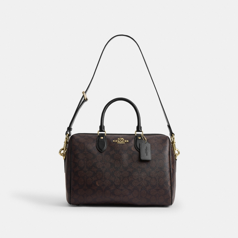 Coach Outlet Rowan Large Satchel Bag In Signature Canvas - Preorder