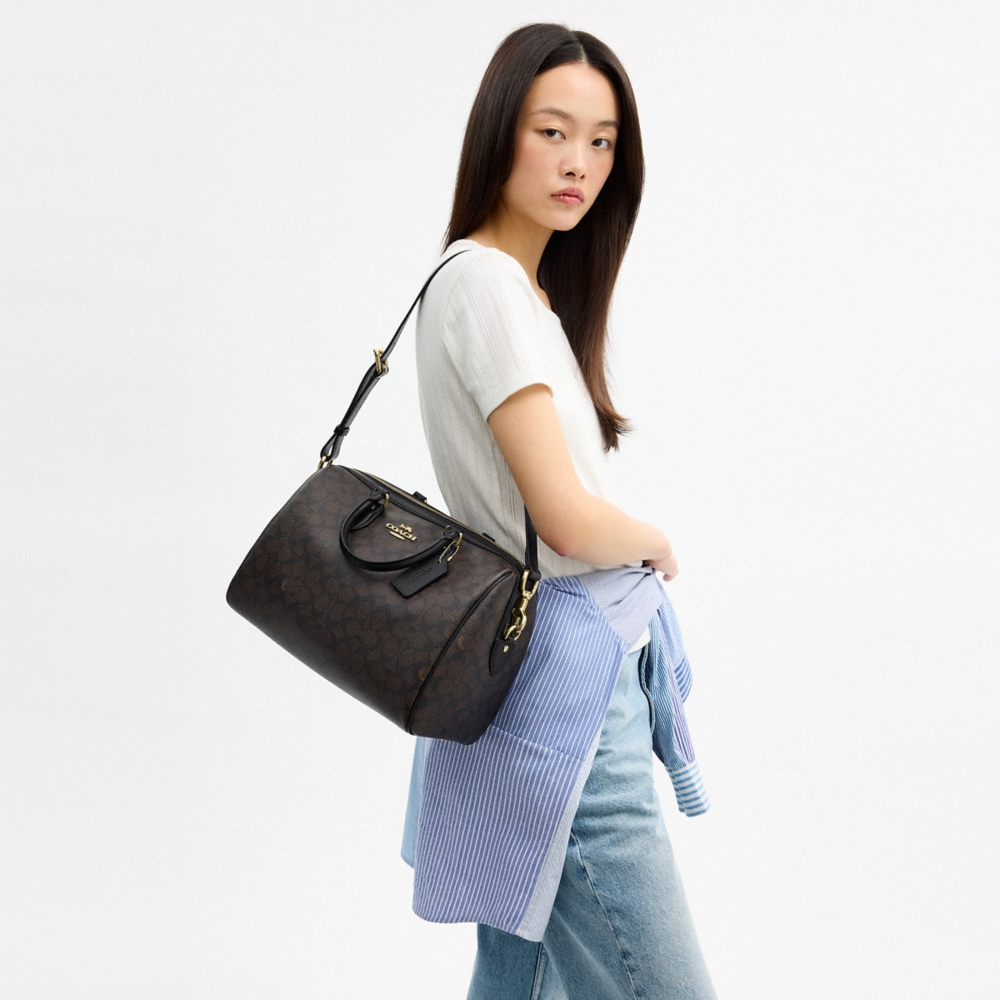Coach Outlet Rowan Large Satchel Bag In Signature Canvas - Preorder