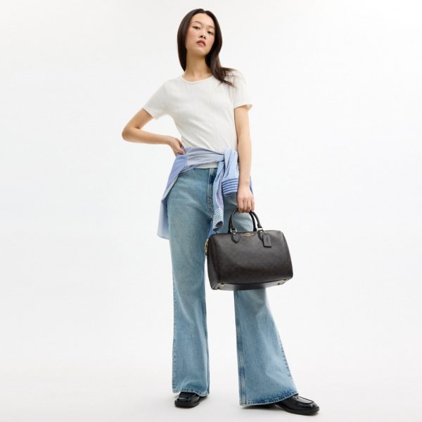 Coach Outlet Rowan Large Satchel Bag In Signature Canvas - Preorder