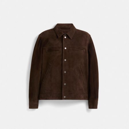 Coach Restored Suede Jacket - Preorder — Brown