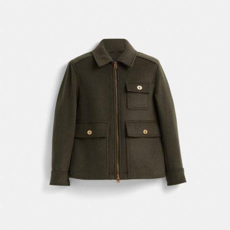 Coach Restored Short Wool Coat - Preorder — Green