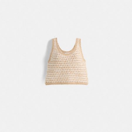 Coach Restored Neutral Knit Tank - Preorder — Neutral
