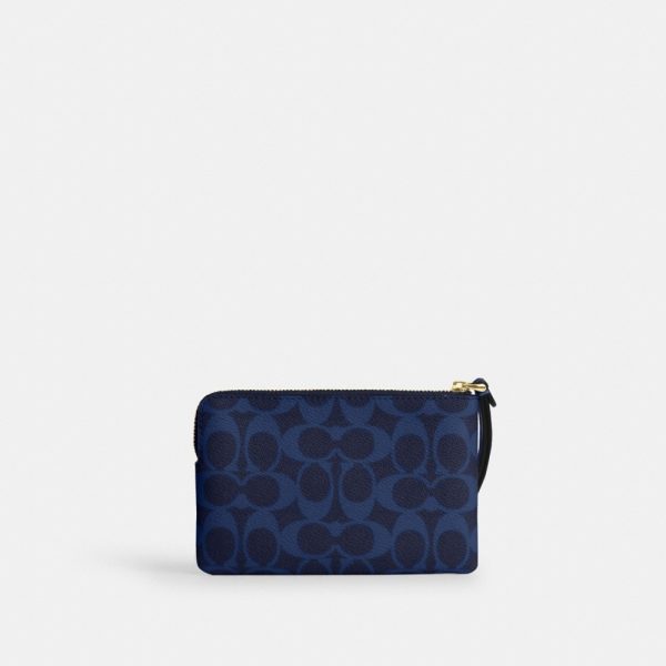 Coach Outlet Corner Zip Wristlet In Signature Canvas - Preorder