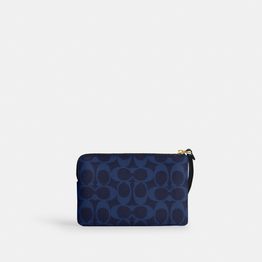 Coach Outlet Corner Zip Wristlet In Signature Canvas - Preorder