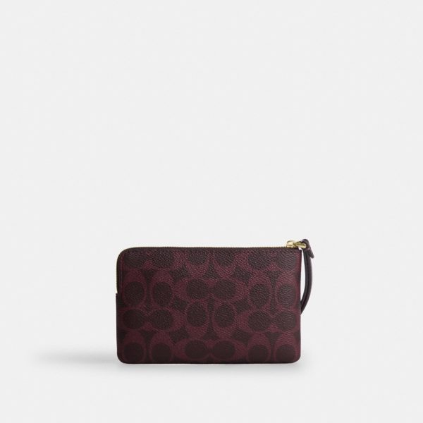 Coach Outlet Corner Zip Wristlet In Signature Canvas - Preorder