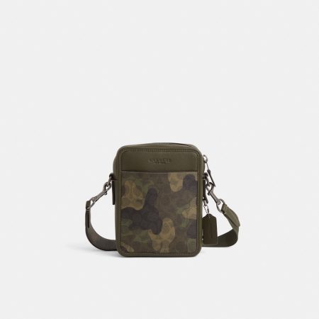 Coach Restored Sullivan Crossbody In Signature Camo - Preorder — Black Antique Nickel/Dark Shamrock Multi