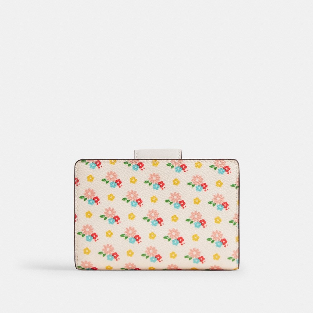 Coach Outlet Medium Corner Zip Wallet With Floral Print - Preorder