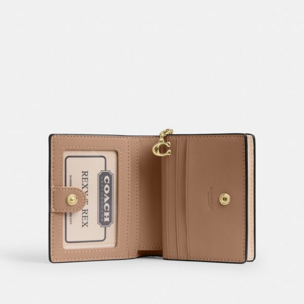 Coach Outlet Snap Wallet With Floral Print And Charm - Preorder