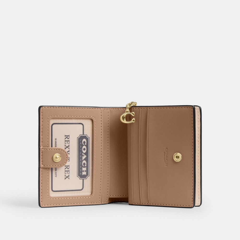 Coach Outlet Snap Wallet With Floral Print And Charm - Preorder