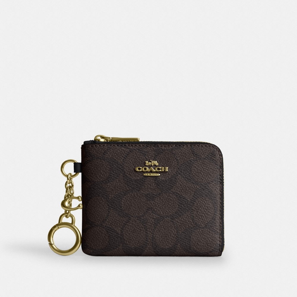 Coach Outlet Small Corner Zip Wallet In Signature Canvas - Preorder