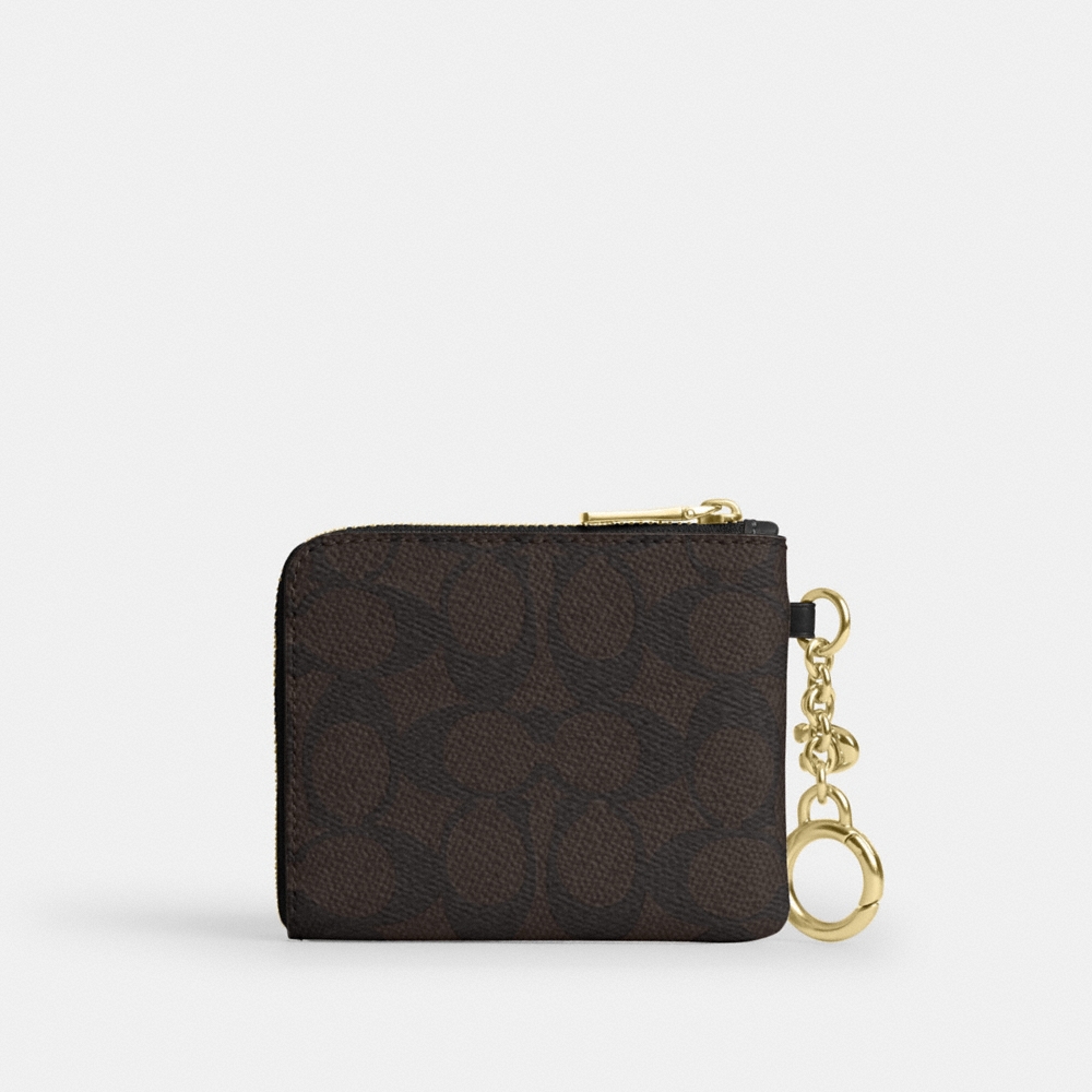 Coach Outlet Small Corner Zip Wallet In Signature Canvas - Preorder