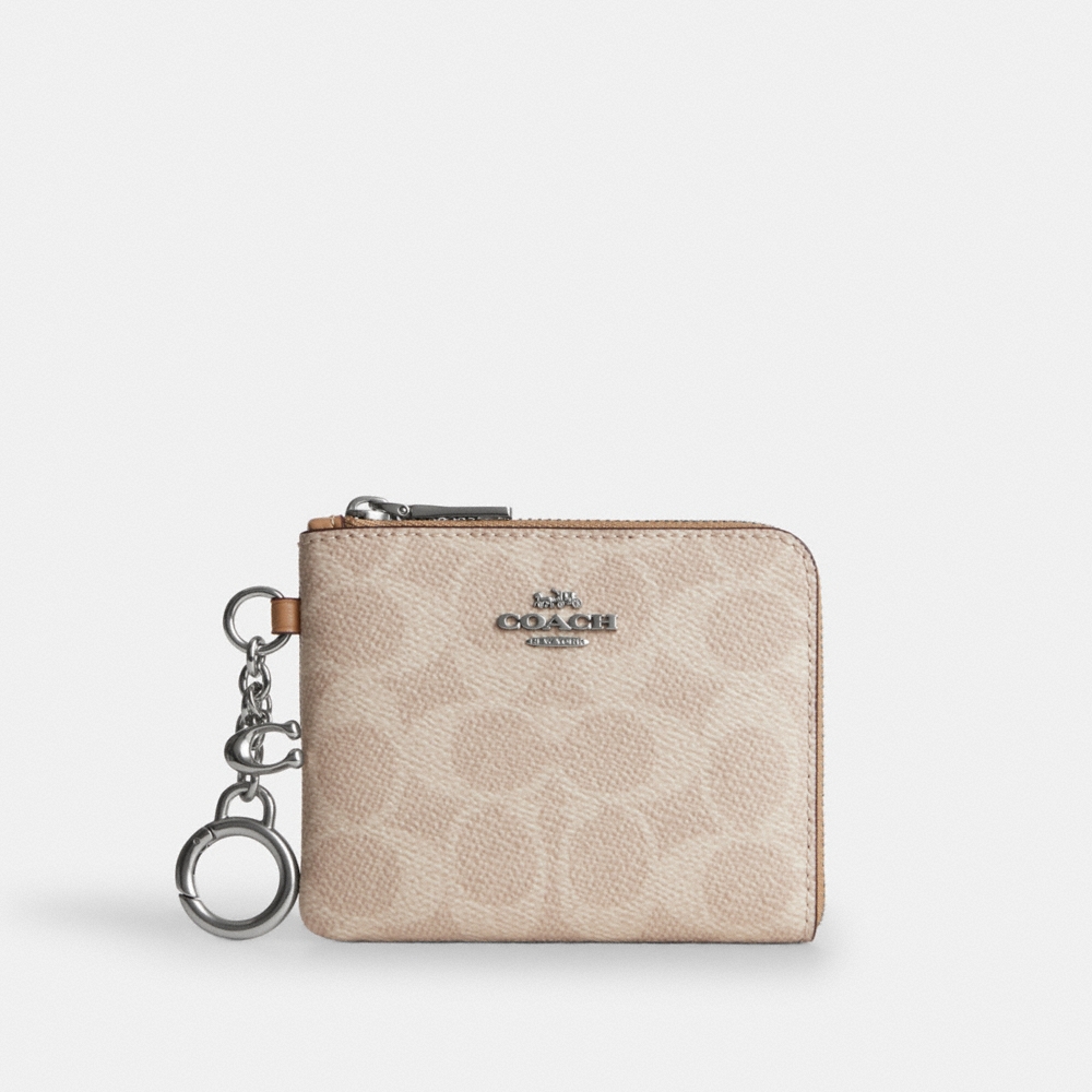 Coach Outlet Small Corner Zip Wallet In Signature Canvas - Preorder