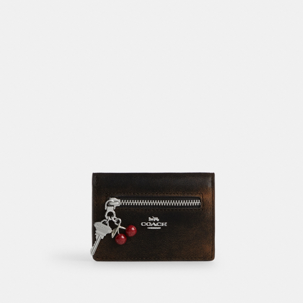 Coach Outlet Card Case With Charms In Loved Leather - Preorder