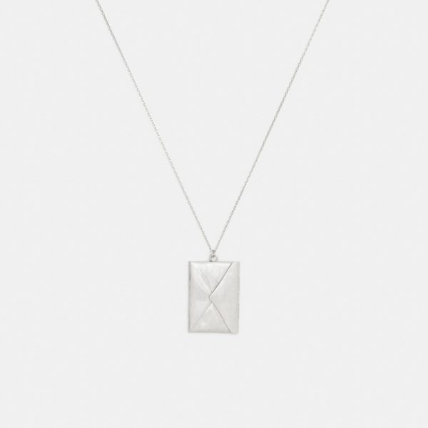 Coach Envelope Pendant Long Necklace - Preorder