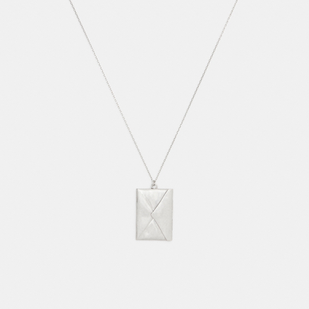 Coach Envelope Pendant Long Necklace - Preorder