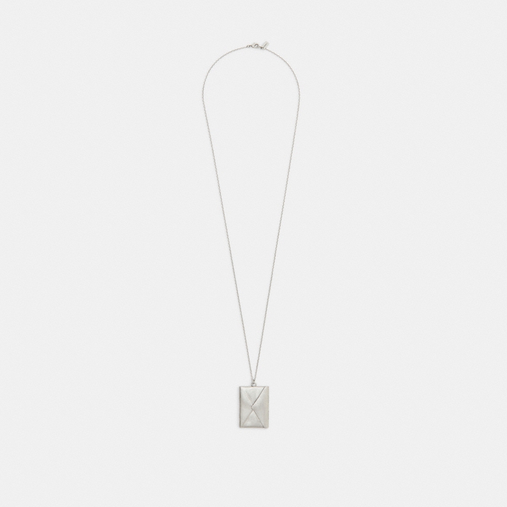 Coach Envelope Pendant Long Necklace - Preorder