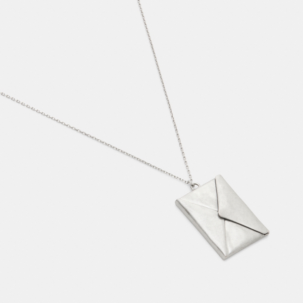 Coach Envelope Pendant Long Necklace - Preorder