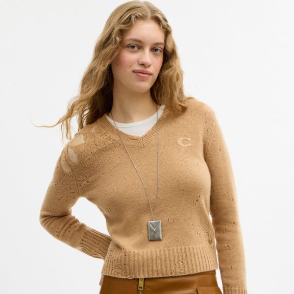 Coach Envelope Pendant Long Necklace - Preorder