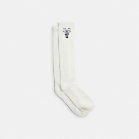 Coach Outlet Coach | Brain Dead Kachi Mouse Patch Lace Socks - Preorder — Ivory