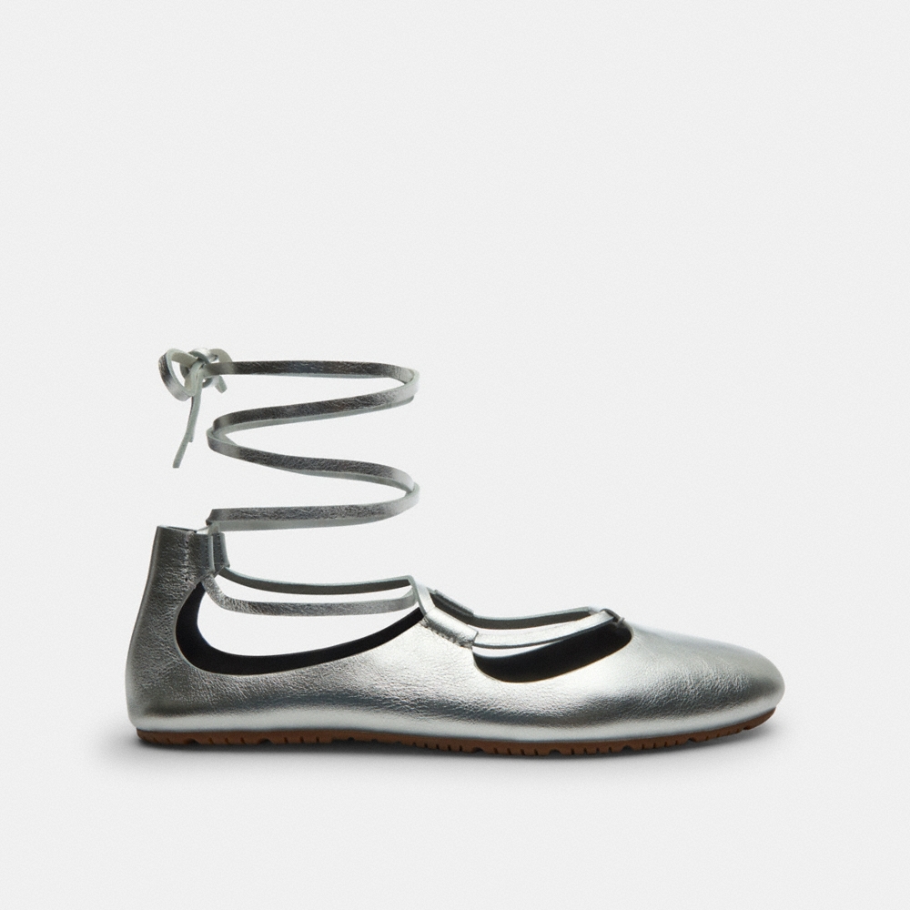 Coach Outlet Lace-Up Soft Ballet Flat - Preorder