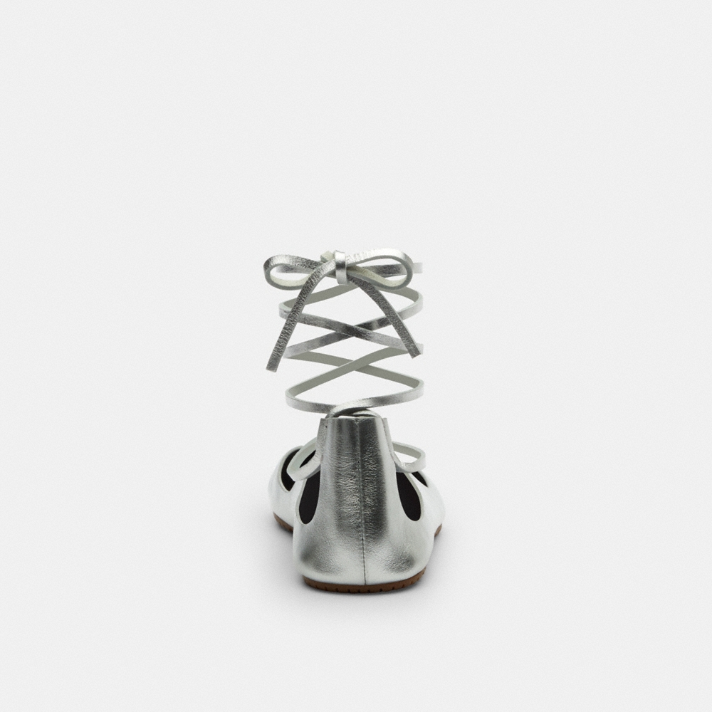 Coach Outlet Lace-Up Soft Ballet Flat - Preorder