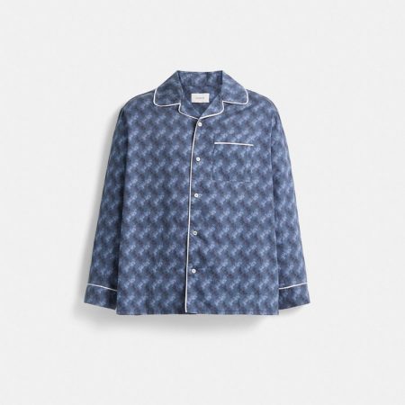 Coach Restored Pajama Top - Preorder — Navy Multi