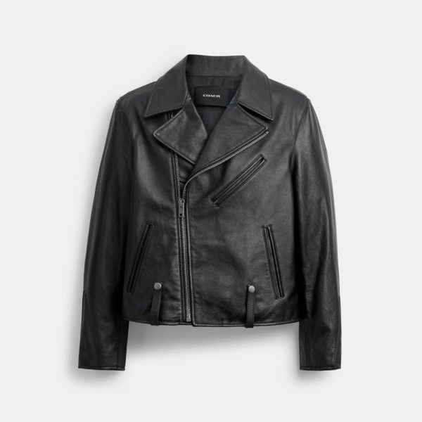 Coach Outlet Shrunken Leather Biker Jacket - Preorder