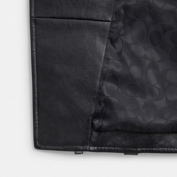 Coach Outlet Shrunken Leather Biker Jacket - Preorder
