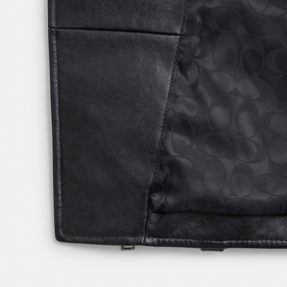 Coach Outlet Shrunken Leather Biker Jacket - Preorder - Image 2