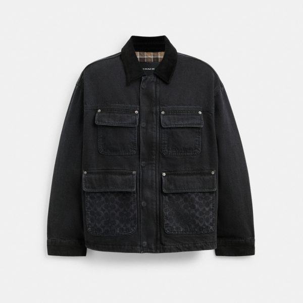 Coach Outlet Denim Chore Coat With Flannel Lining - Preorder