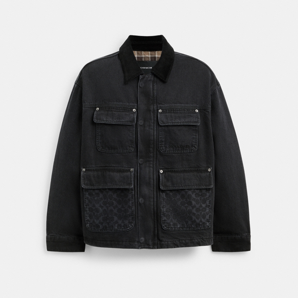 Coach Outlet Denim Chore Coat With Flannel Lining - Preorder