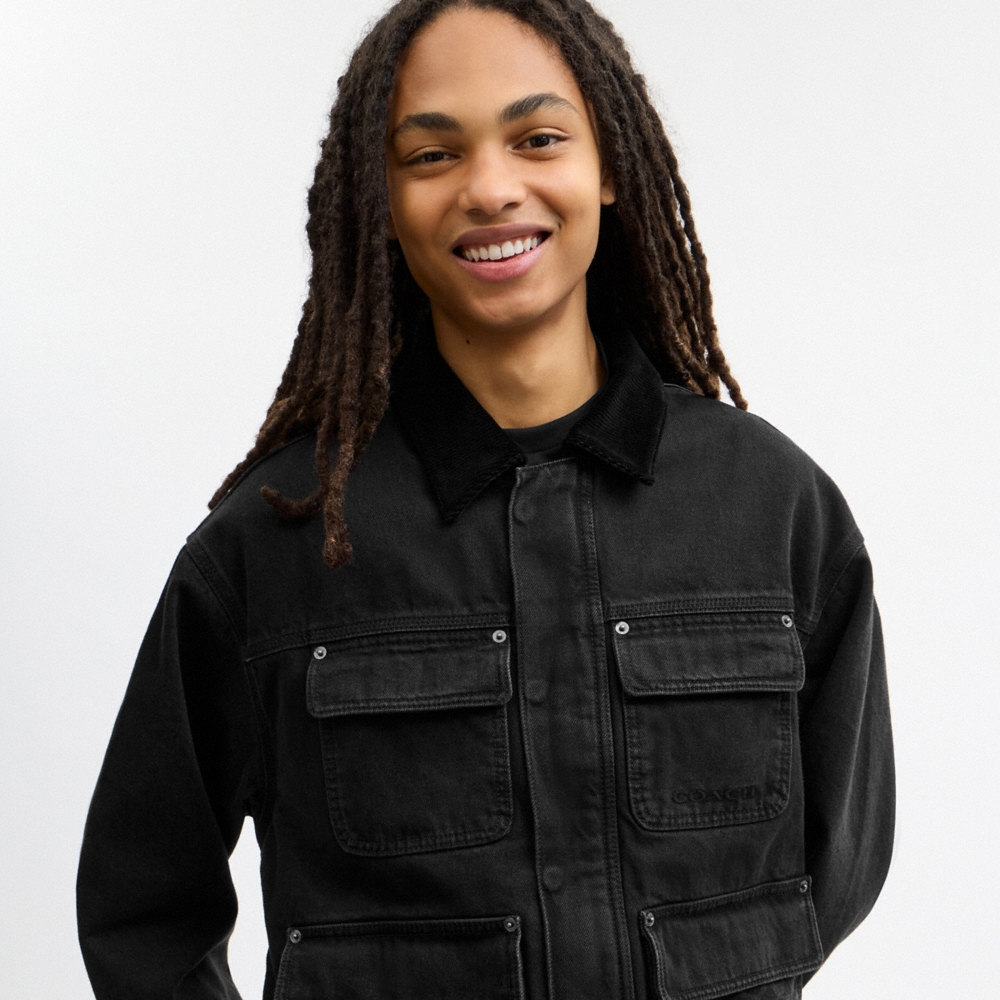 Coach Outlet Denim Chore Coat With Flannel Lining - Preorder