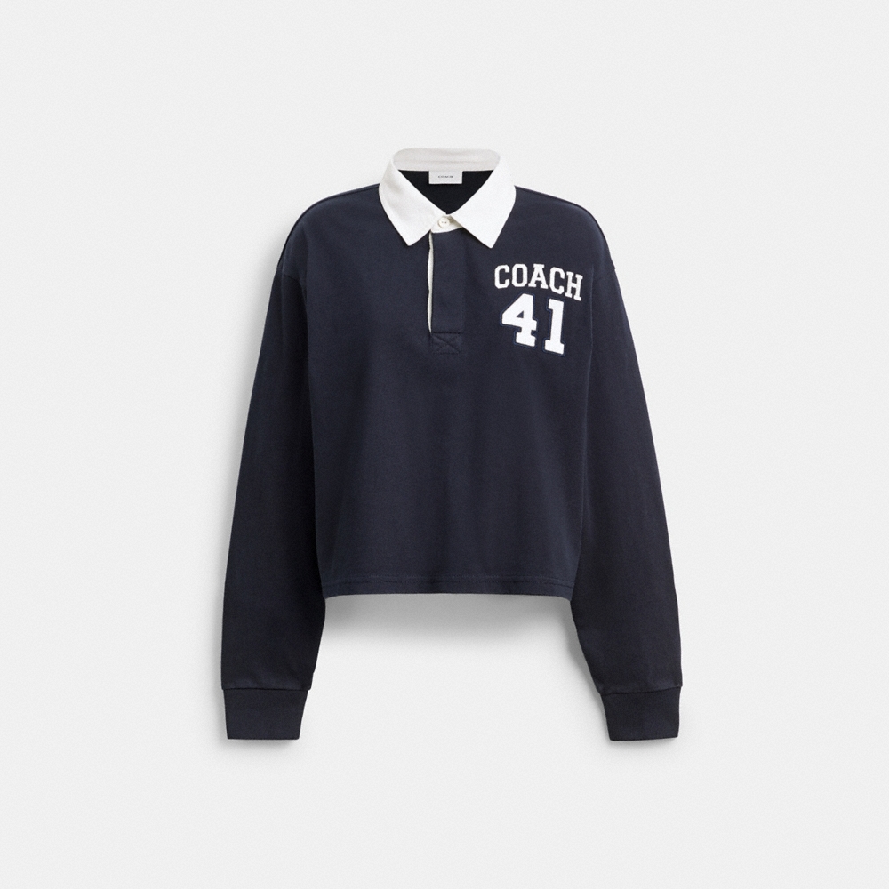 Coach Outlet Heritage Long Sleeve Cropped Rugby Polo - Preorder