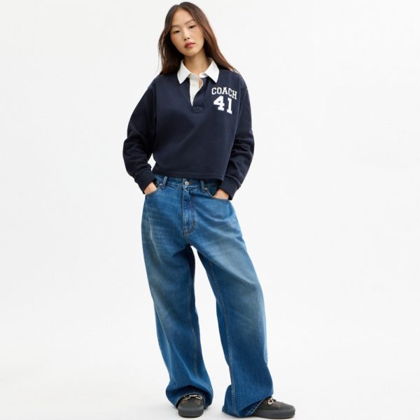 Coach Outlet Heritage Long Sleeve Cropped Rugby Polo - Preorder