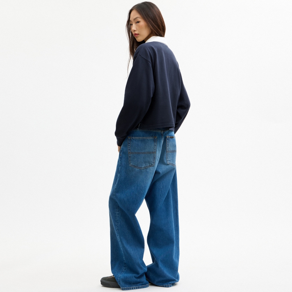 Coach Outlet Heritage Long Sleeve Cropped Rugby Polo - Preorder