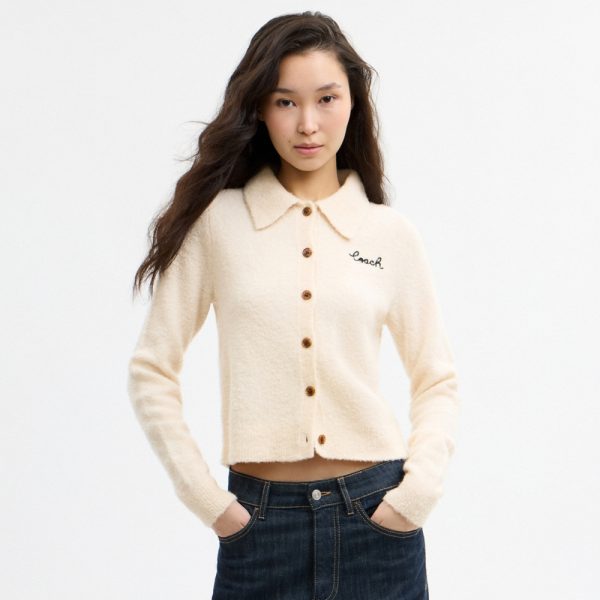 Coach Outlet Embroidered Cropped Cardigan - Preorder