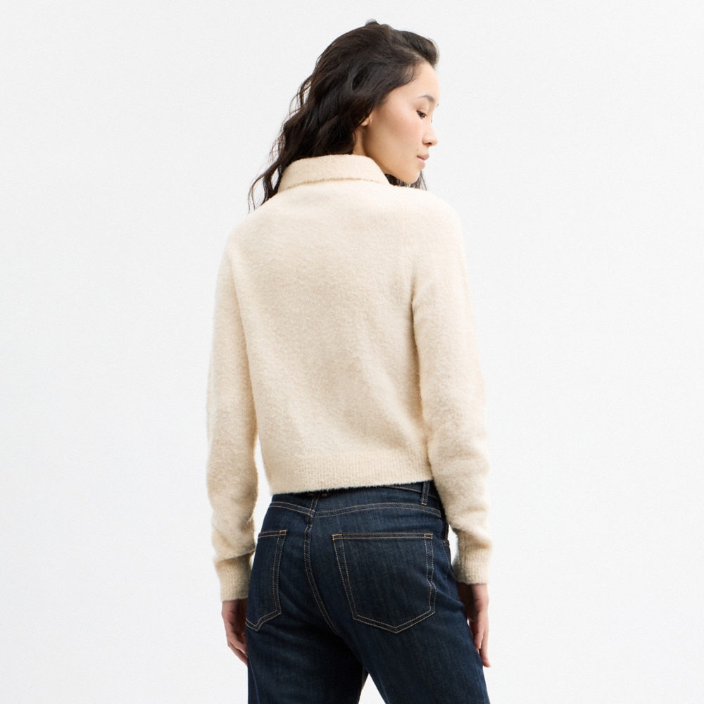 Coach Outlet Embroidered Cropped Cardigan - Preorder