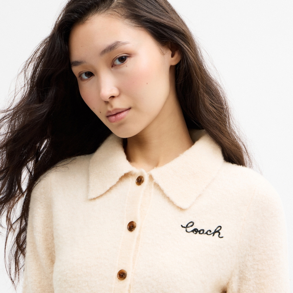 Coach Outlet Embroidered Cropped Cardigan - Preorder