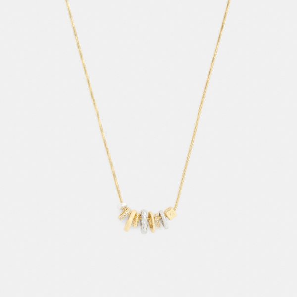 Coach Mixed Rondelle Pendant Necklace - Preorder