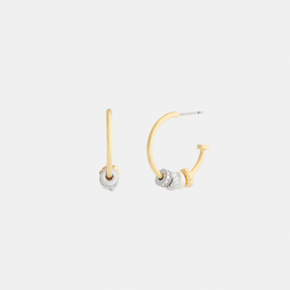 Coach Mixed Rondelle Hoop Earrings - Preorder