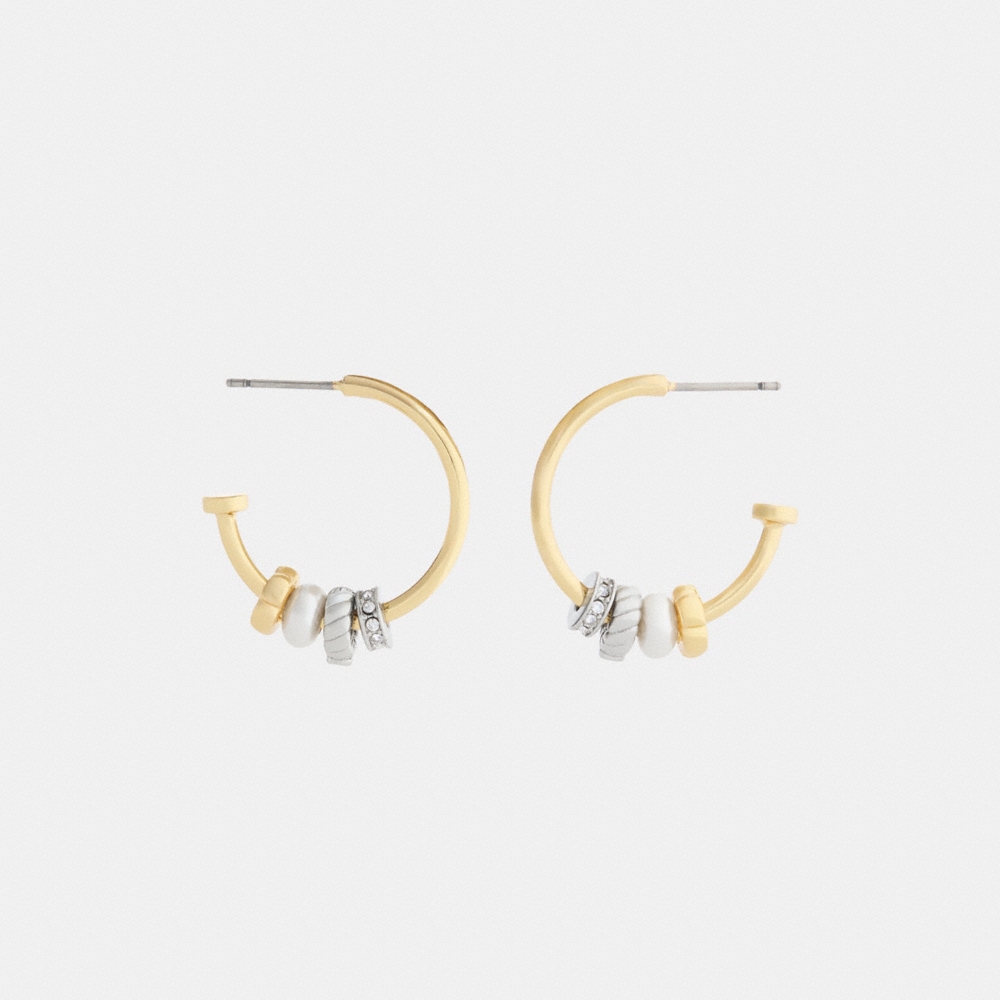Coach Mixed Rondelle Hoop Earrings - Preorder