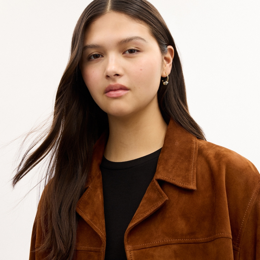 Coach Mixed Rondelle Hoop Earrings - Preorder