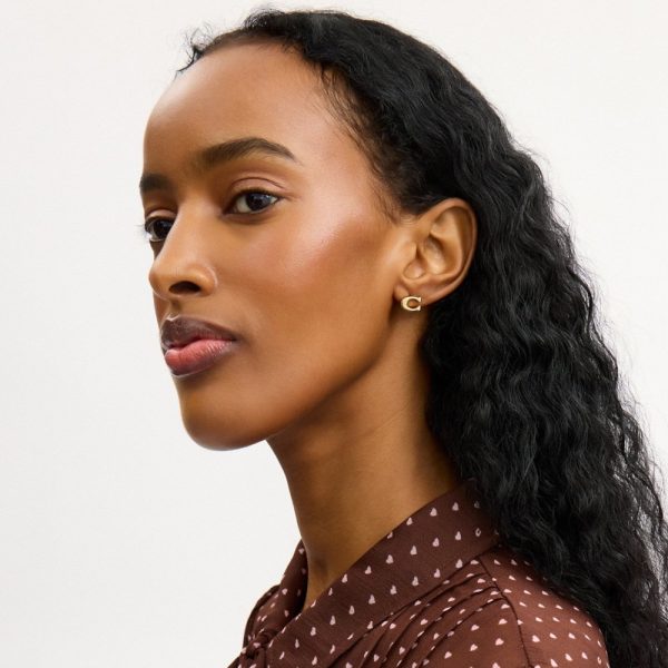 Coach Signature Stud Earrings - Preorder