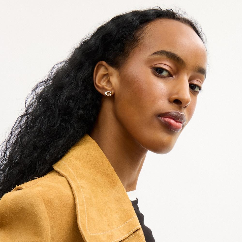 Coach Signature Stud Earrings - Preorder